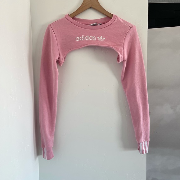 Adidas originals coeeze super crop sweatshirt Clearance